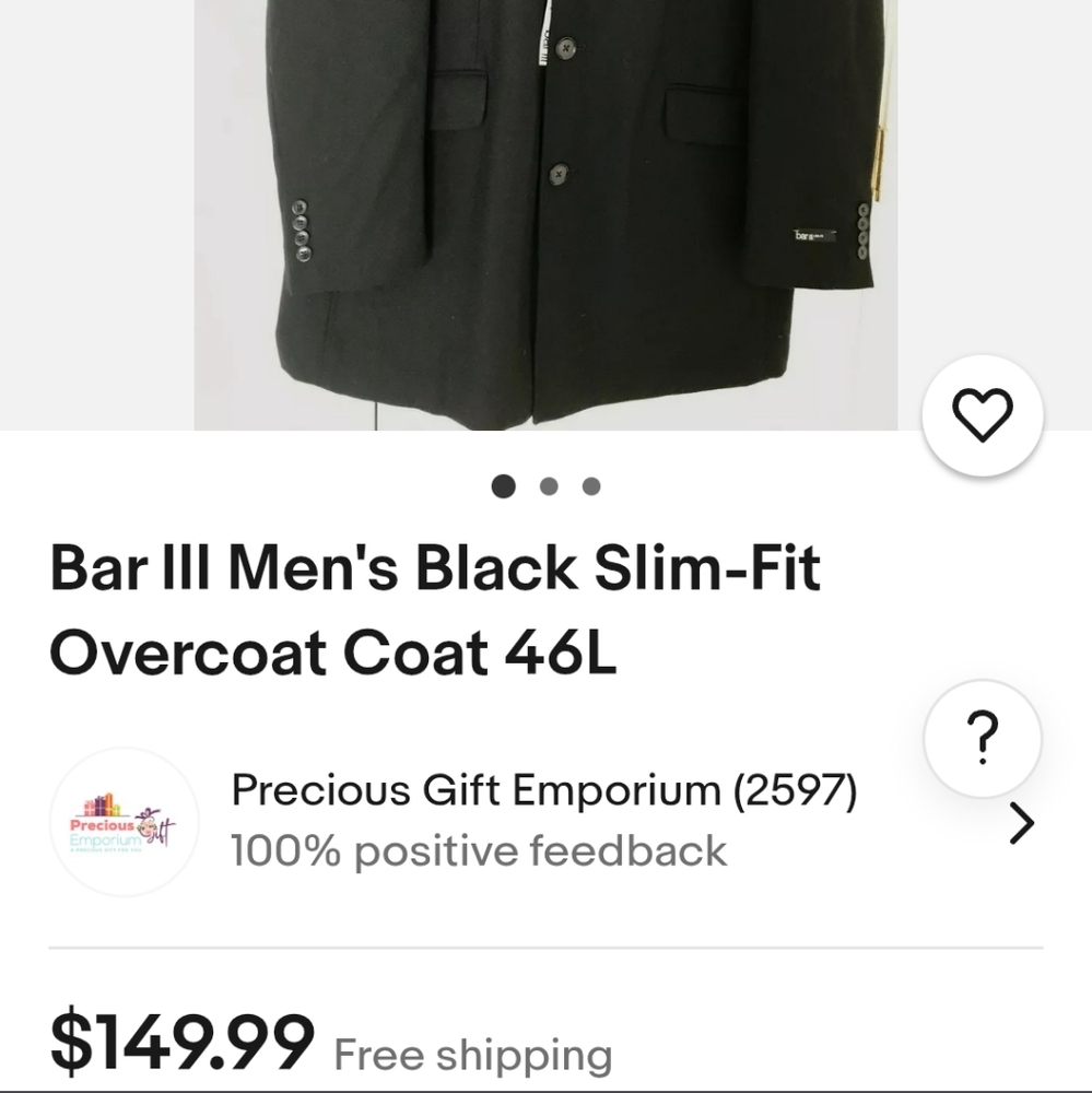BarIII men's 3/4 trench thick winter coat. - Picture 6 of 8